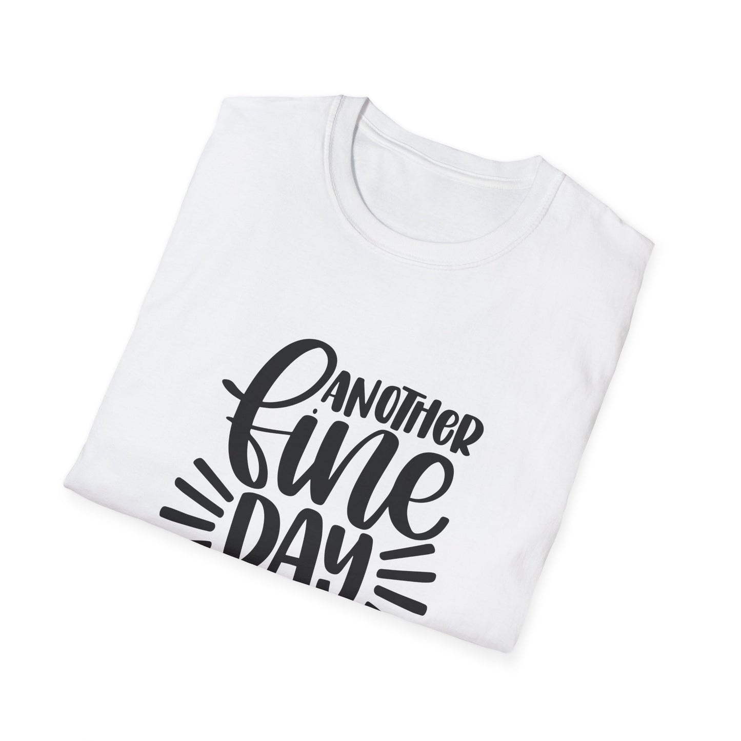 Another Fine Day Ruined by Adulthood Unisex Softstyle T-Shirt, Funny Graphic Tee, Gift for Millennials, Casual Wear, Humor Shirt