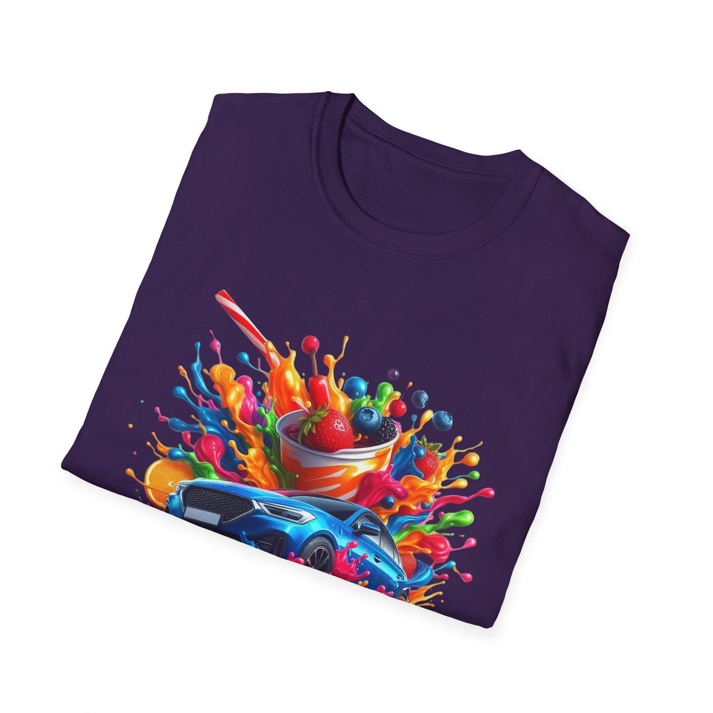 Colorful Drip Art Unisex Softstyle T-Shirt