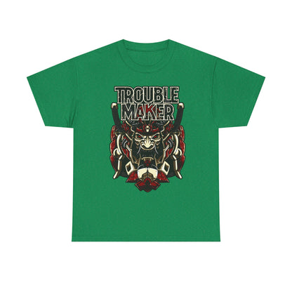 Trouble Maker Graphic Tee - Unisex Heavy Cotton Shirt for Rebels and Mischiefs
