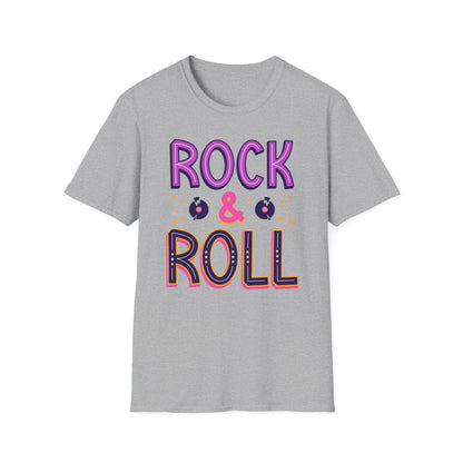 Rock & Roll Unisex Softstyle T-Shirt - Music Lovers Gift, Concert Apparel, Casual Wear, Festival Fashion, Fun Graphic Tee