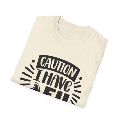 Caution: I Have No Filter Unisex Softstyle T-Shirt - Fun and Quirky Graphic Tee for Casual Wear