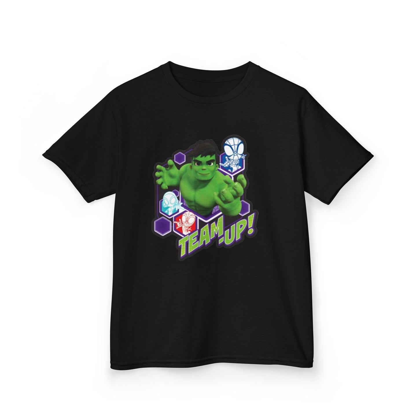 Hulk Team Up Kids Tee, Superhero Shirt, Fun Cotton Tee, Birthday Gift, Team Up T-Shirt, Kids Party Apparel