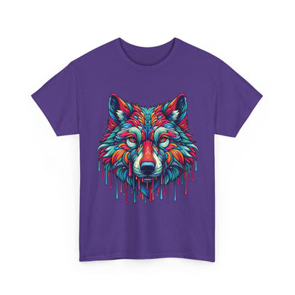 Colorful Wolf Face T-Shirt