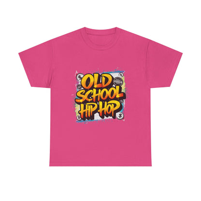 Old School Hip Hop Unisex Heavy Cotton Tee, Retro Streetwear Shirt, Gift for Music Lovers, Vintage Hip Hop Apparel, Cool Graphic Tee