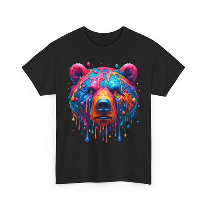 Colorful Bear Unisex Heavy Cotton Tee - Vibrant Art T-Shirt