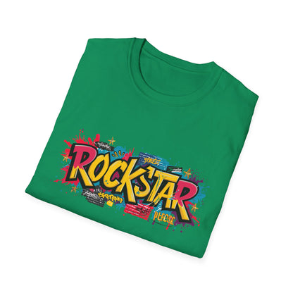 Rockstar Graphic Unisex T-Shirt, Music Lover Gift, Festival Wear, Cool Casual Tee, Birthday Present, Unisex Softstyle Shirt