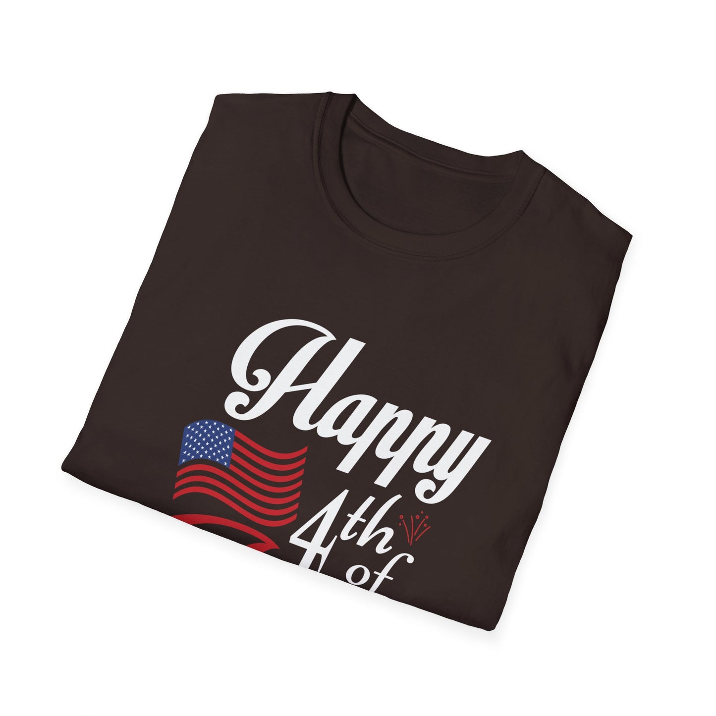 Patriotic 4th of July Unisex Softstyle T-Shirt, Independence Day Tee, Festival Shirt, Summer Celebrations, BBQ Outfit