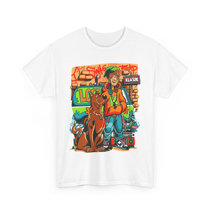 Retro Scooby-Doo Unisex Heavy Cotton Tee - Vintage Cartoon Print
