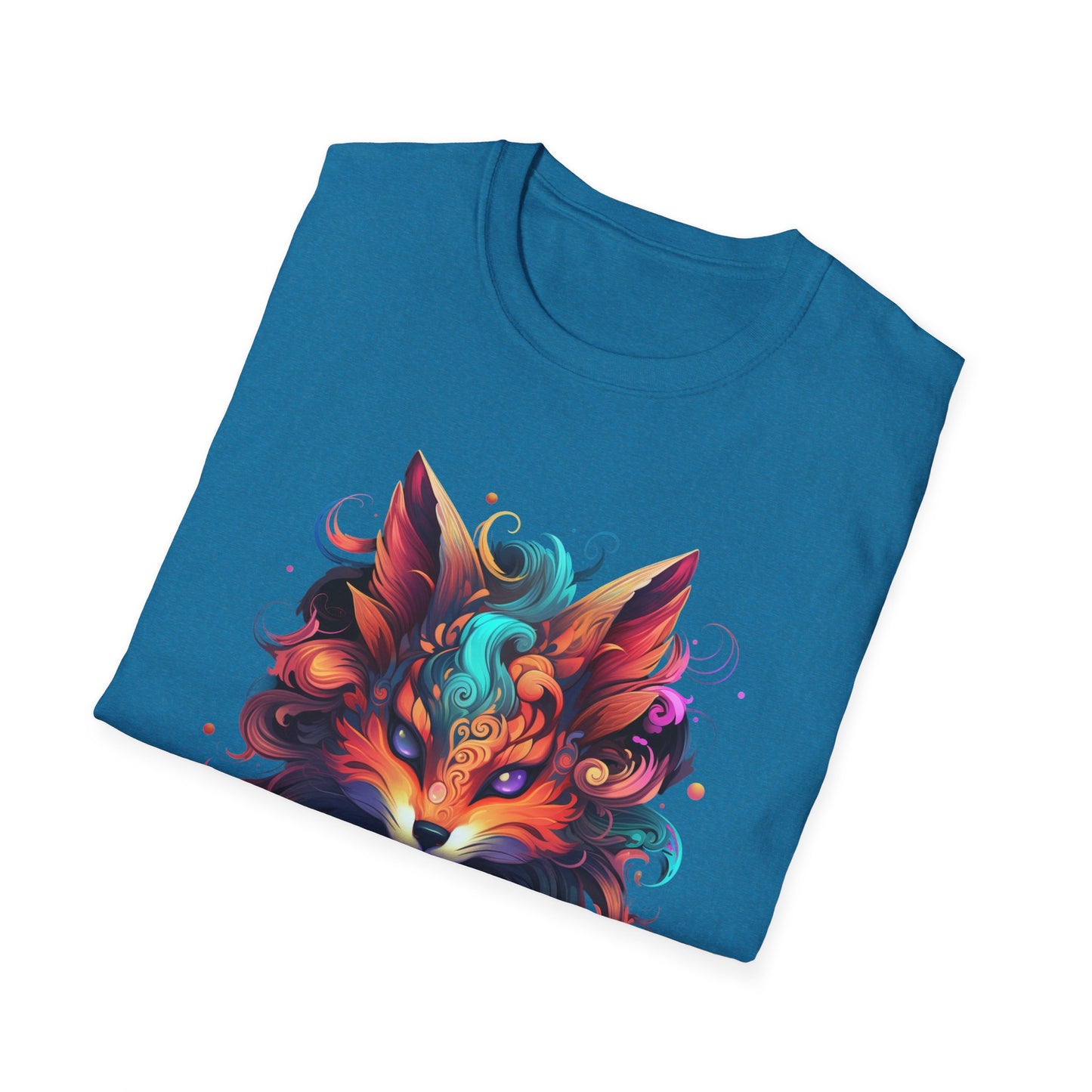 Colorful Fox Illustration Unisex T-Shirt - Vibrant Art Tee