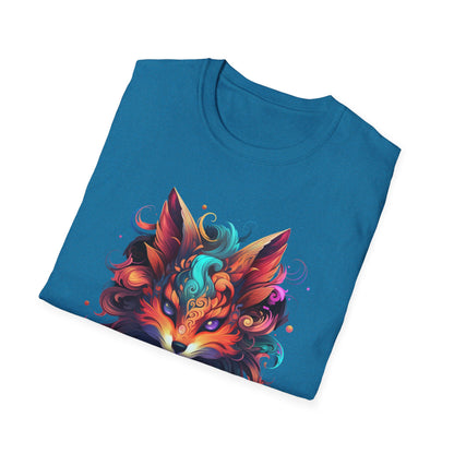 Colorful Fox Illustration Unisex T-Shirt - Vibrant Art Tee