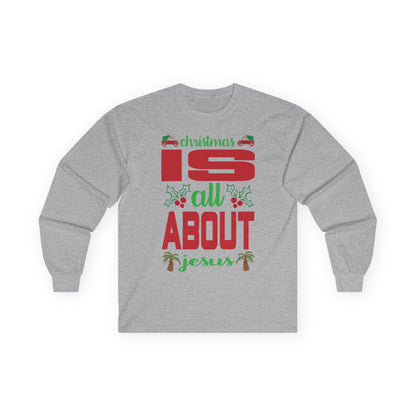 Unisex Christmas Long Sleeve Tee, Meaningful Holiday Shirt, Faith-Based Gift, Family Gathering Wear, Winter Party Outfit, Jesus [...]