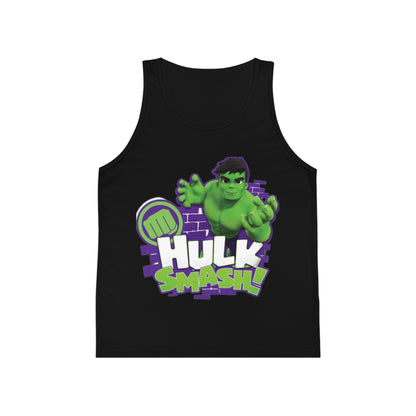 Kids Hulk Smash Jersey Tank Top - Fun Summer Wear for Young Superheroes