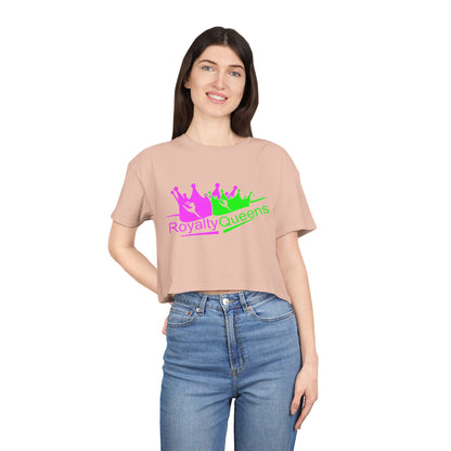 Royalty Queens Women's Crop Tee | Fun, Trendy Shirt for Celebrations, Gifts, Parties, Everyday Wear, Self-Expression