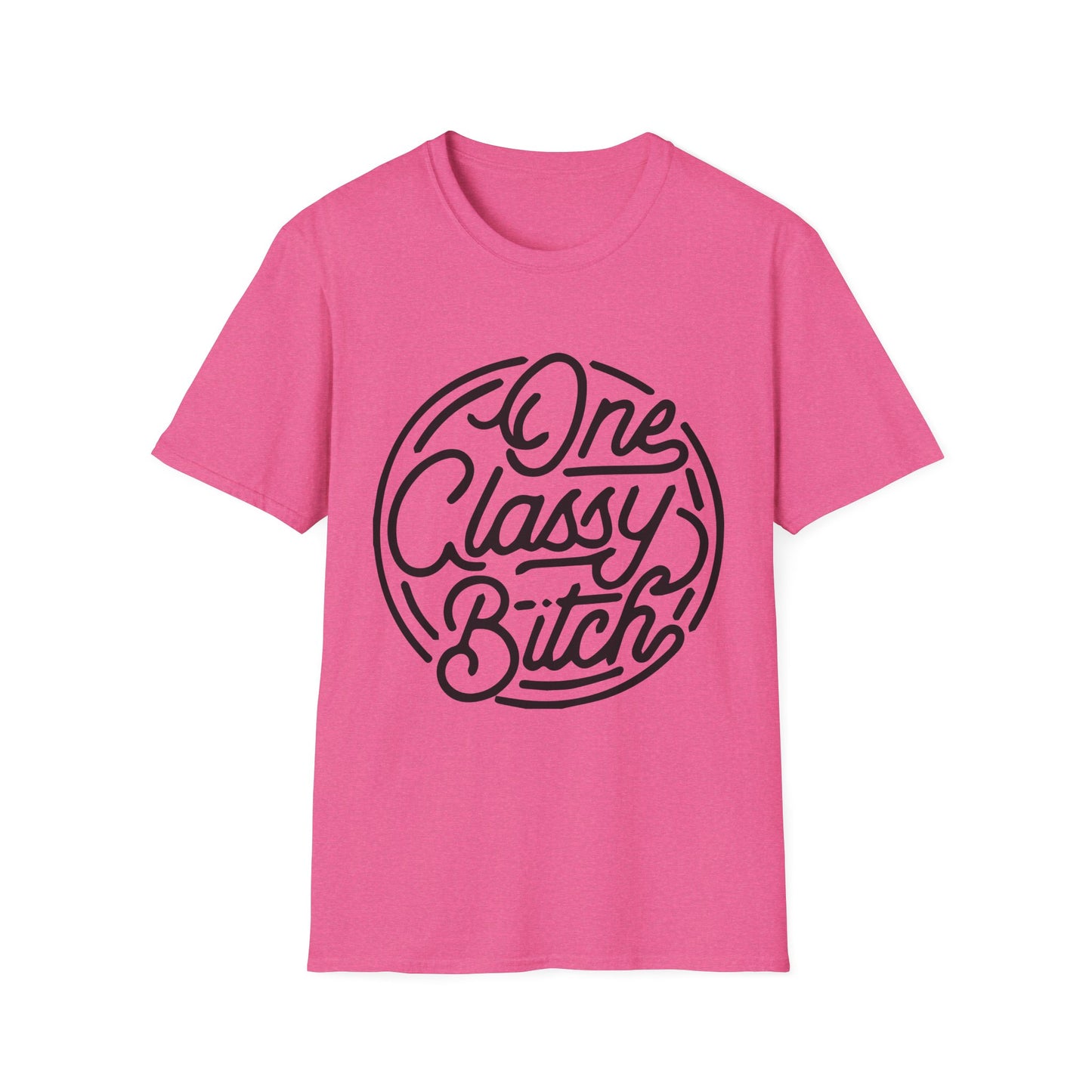 One Classy Bitch Unisex Softstyle T-Shirt - Chic and Playful Statement Tee