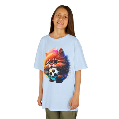 Cute kitty Soccer Kids Tee - Fun & Playful Cotton T-Shirt