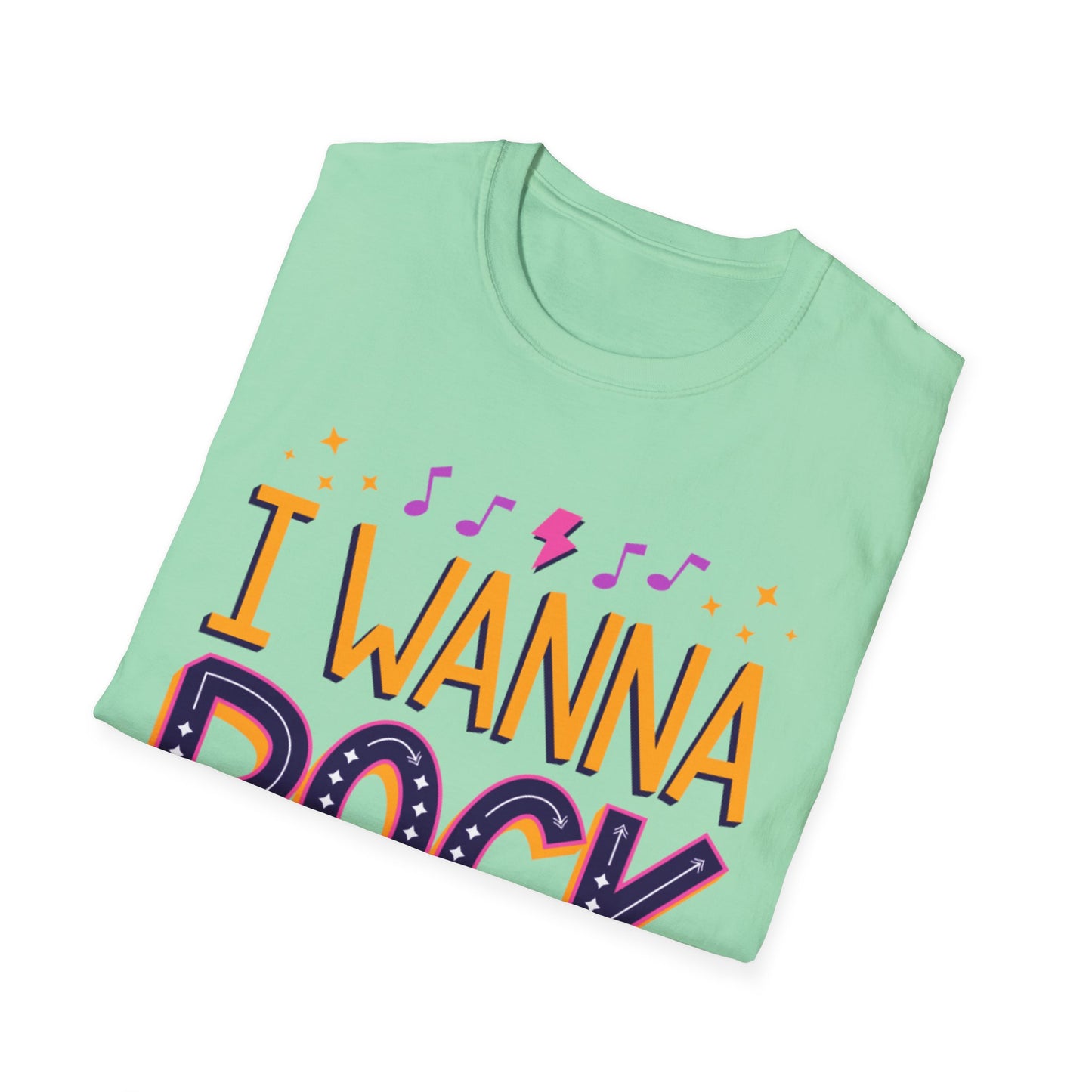 Rock the Day Unisex Softstyle T-Shirt - Music Lover Gift, Concert T-Shirt, Statement Tee, Fun Casual Wear, Rock Music Apparel