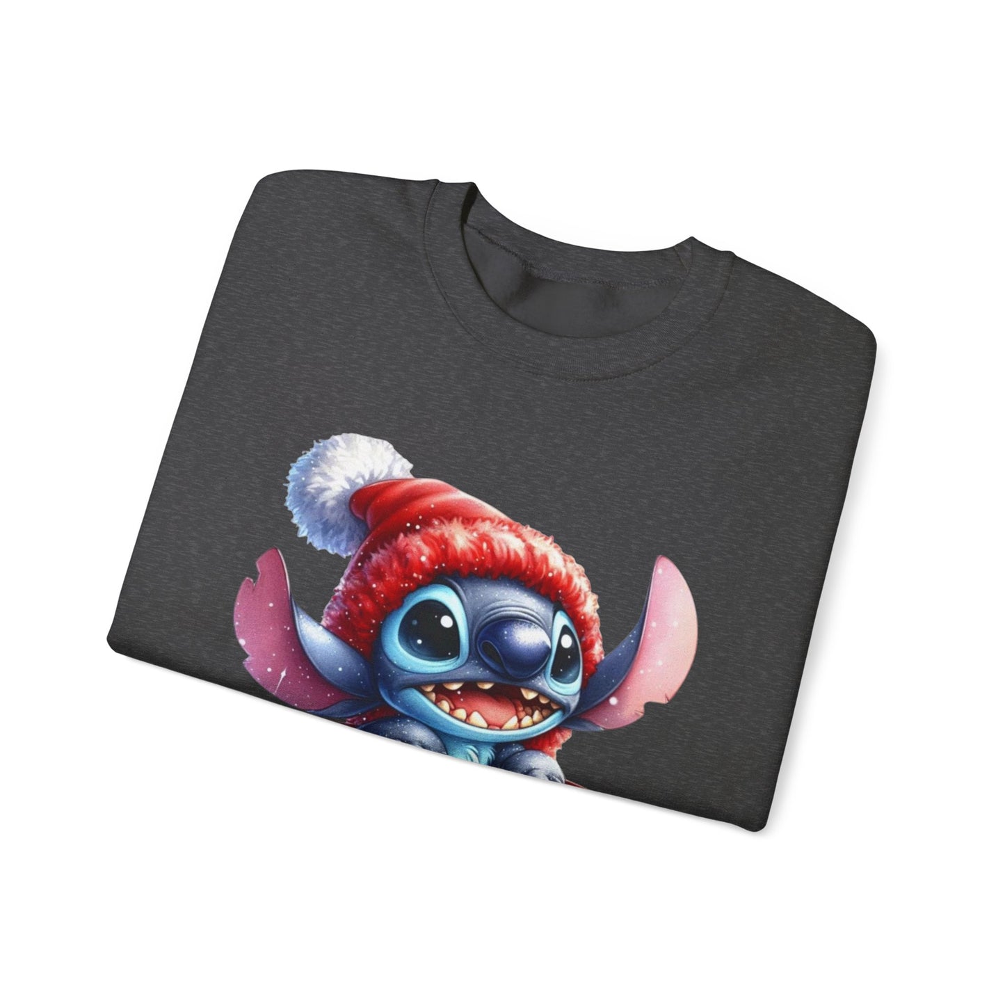 Christmas Stitch Sweatshirt – Cute Stitch in Santa Hat with Holiday Gifts
