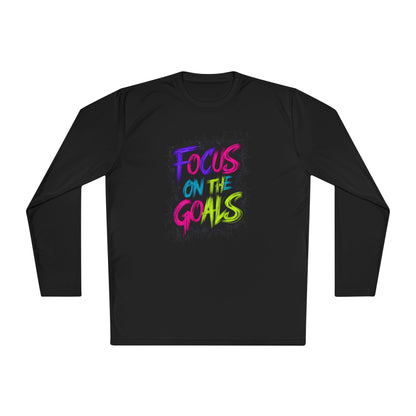 Unisex Long Sleeve Tee - "Focus on the Goals" Motivational Shirt, Fitness Apparel, Activewear, Gift for Athletes, Casual Wear