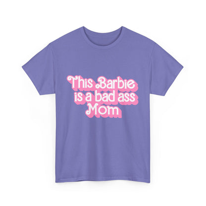 Bad Ass Mom Unisex Heavy Cotton Tee - Fun, Stylish Tee for Moms - Cute Gift for Mother's Day & Birthdays