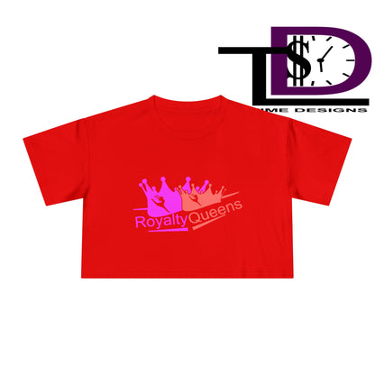 Royalty Queens Crop Tee - Stylish Women's Fashion for Birthdays, Festivals, Casual Wear, Gifts for Her, Trendy Outfit