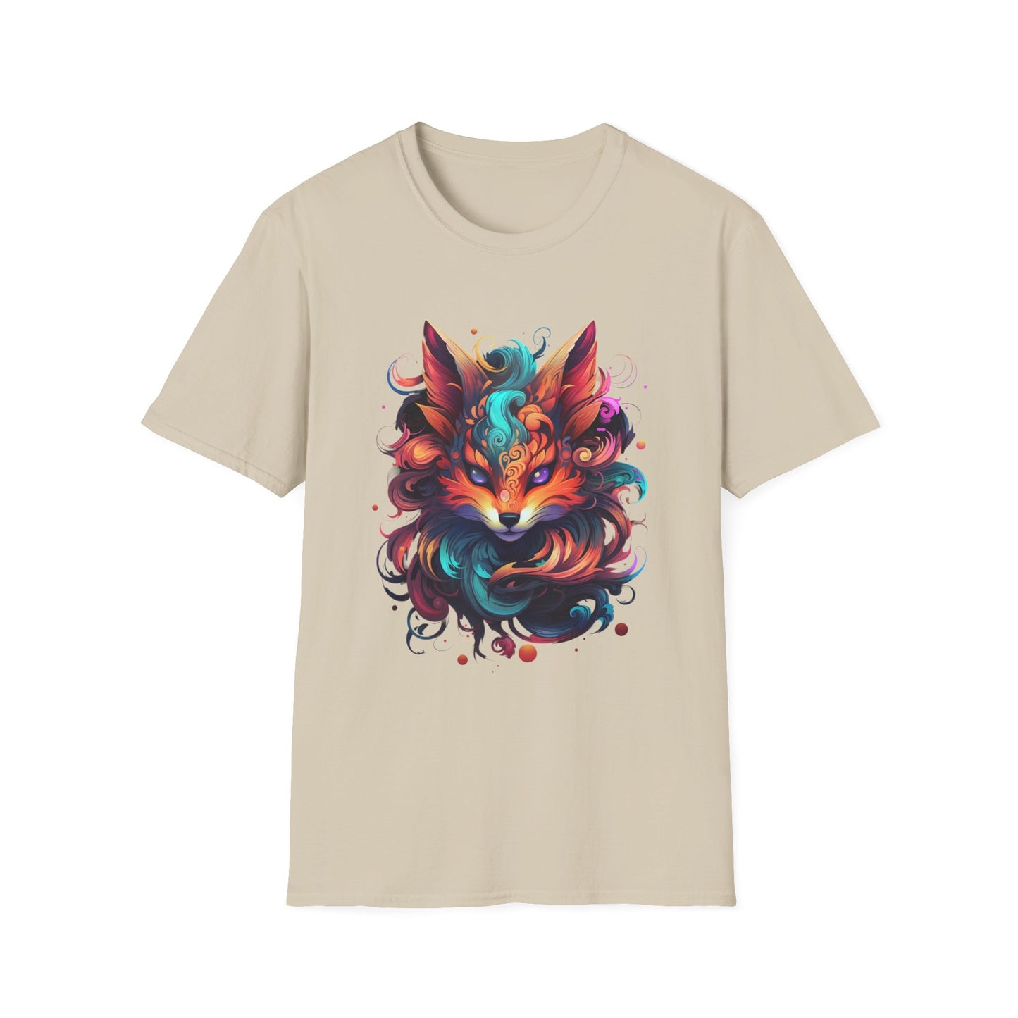 Colorful Fox Illustration Unisex T-Shirt - Vibrant Art Tee