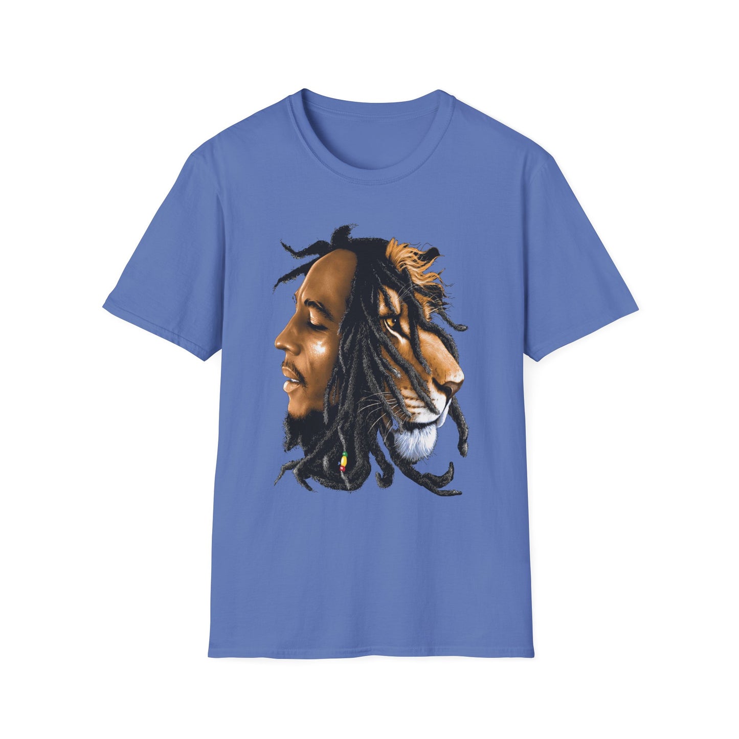 Rasta Lion Unisex Softstyle T-Shirt - Reggae Vibes Inspired Apparel