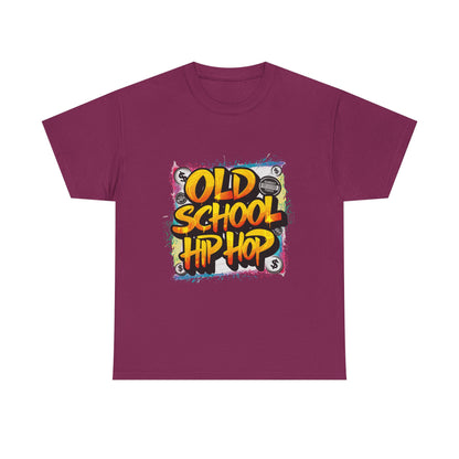 Old School Hip Hop Unisex Heavy Cotton Tee, Retro Streetwear Shirt, Gift for Music Lovers, Vintage Hip Hop Apparel, Cool Graphic Tee