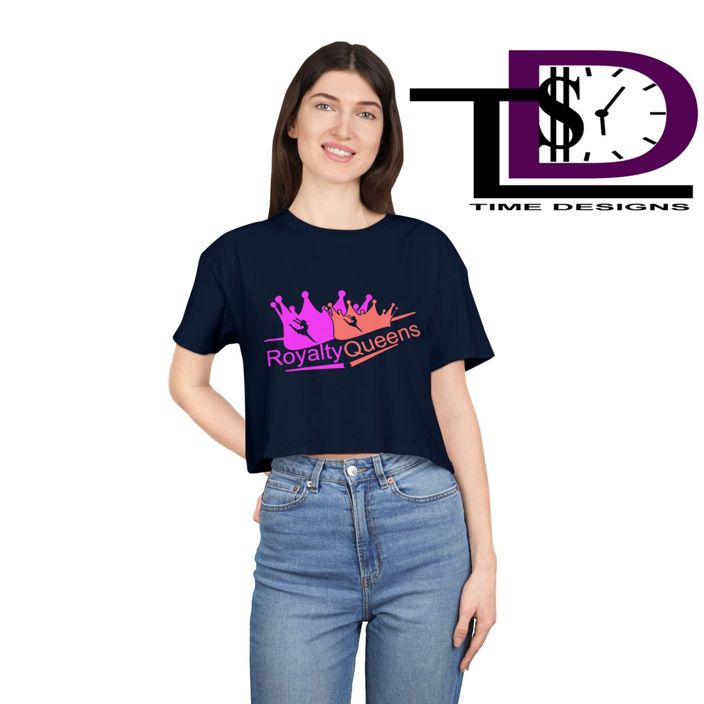 Royalty Queens Crop Tee - Stylish Women's Fashion for Birthdays, Festivals, Casual Wear, Gifts for Her, Trendy Outfit