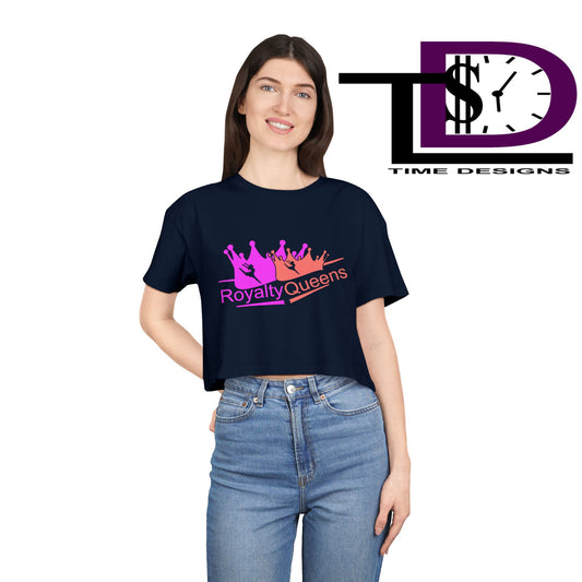 Royalty Queens Crop Tee - Stylish Women's Fashion for Birthdays, Festivals, Casual Wear, Gifts for Her, Trendy Outfit