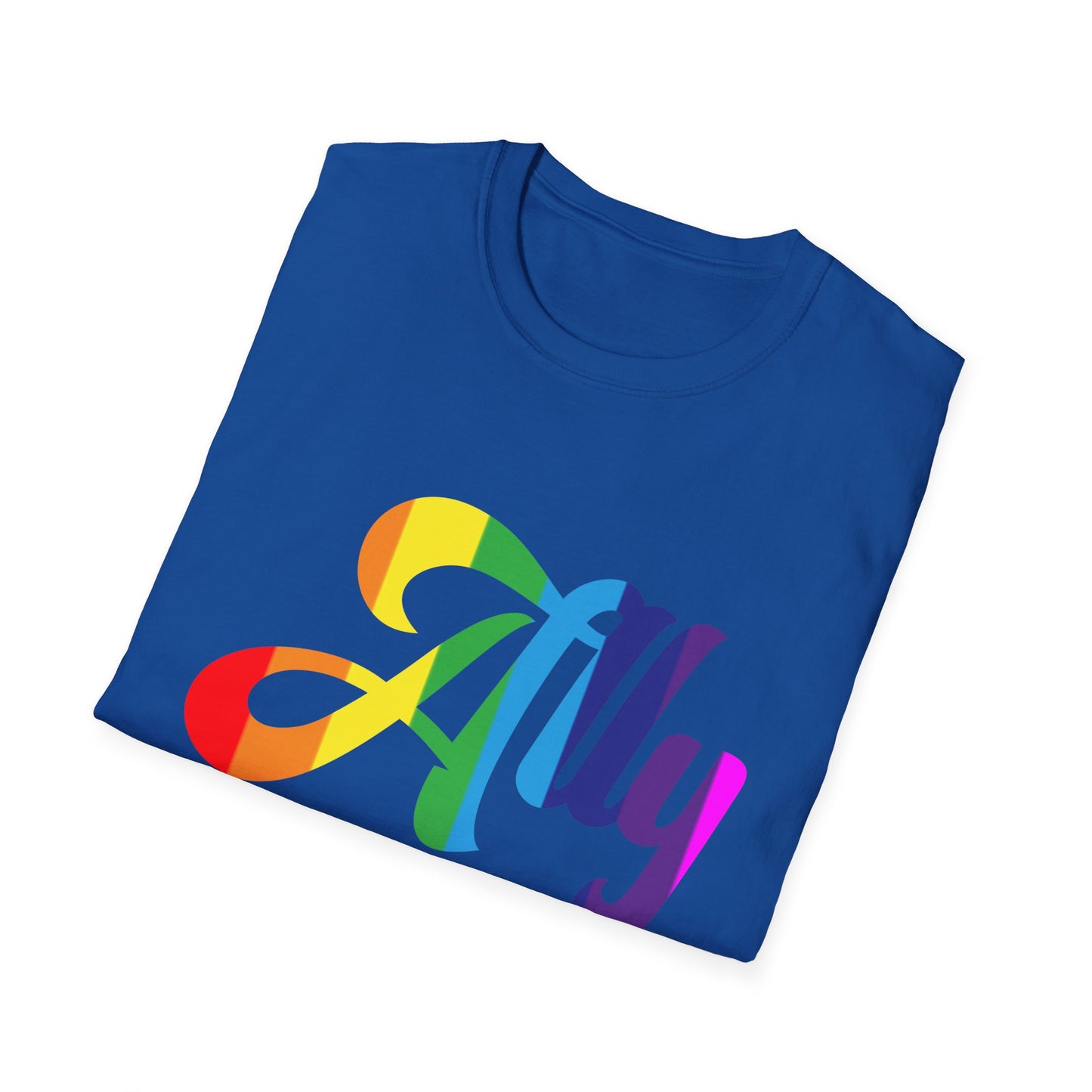 Pride Ally T-Shirt, Unisex Tee for LGBTQ+ Support, Softstyle Shirt for Everyday Wear, Gift for Allies