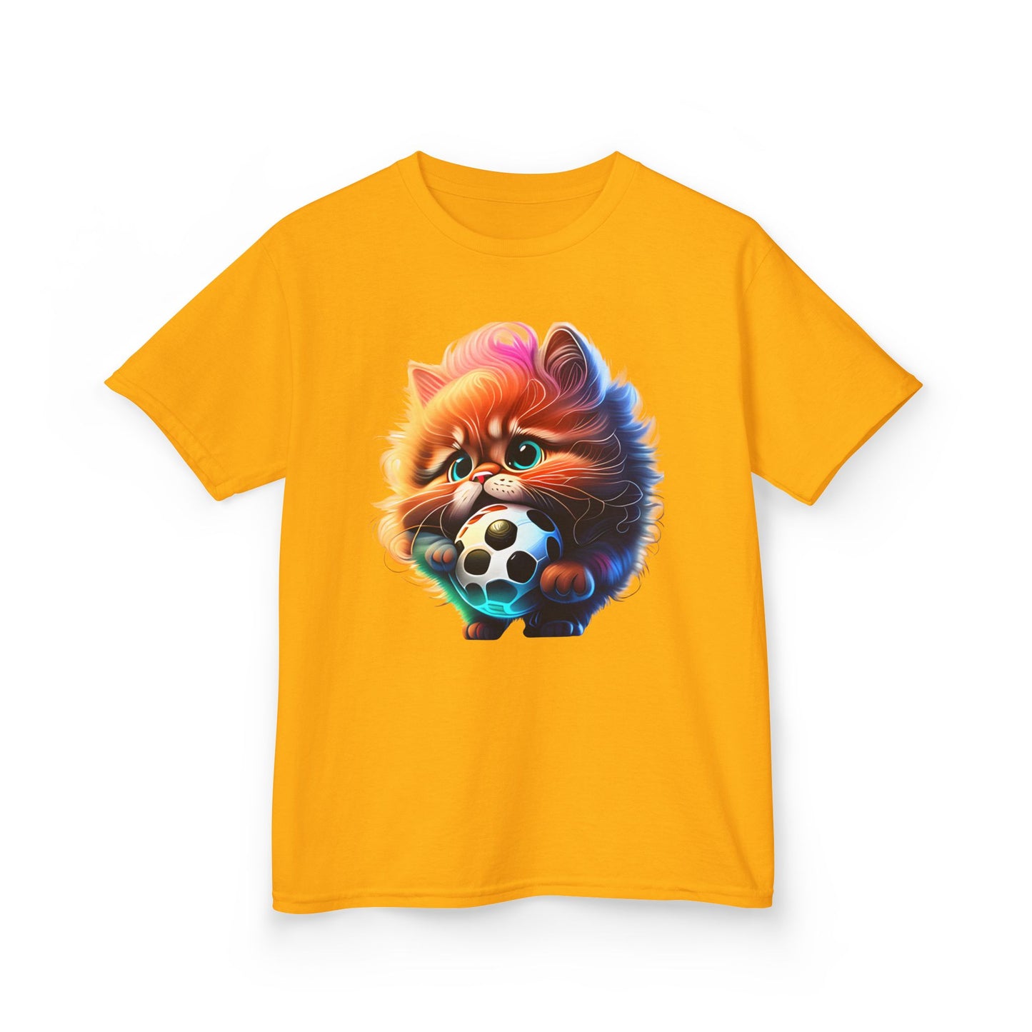 Cute kitty Soccer Kids Tee - Fun & Playful Cotton T-Shirt