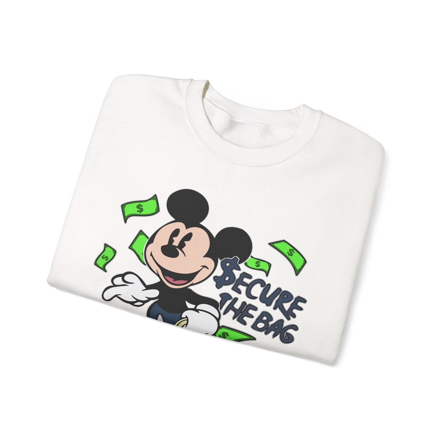 Mickey Mouse Secure the Bag Sweatshirt, Fun Crewneck, Trendy Unisex Apparel, Gift for Disney Lovers, Cozy Streetwear