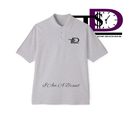 Men's Piqué Polo with Inspirational Design - Casual Wear, Gift for Him, Business Casual, Summer Style, Motivational Fashion