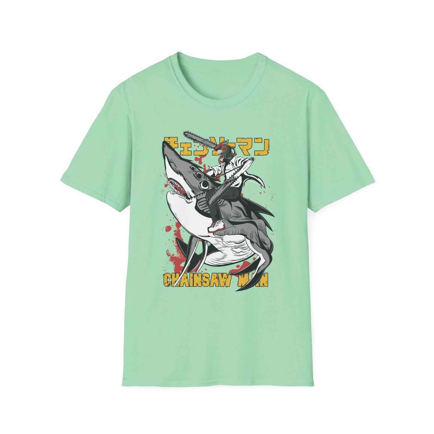 Unisex Softstyle T-Shirt with Unique Design, Cool Graphic Tee, Casual Wear, Gift for Anime Fans, Daily Comfort