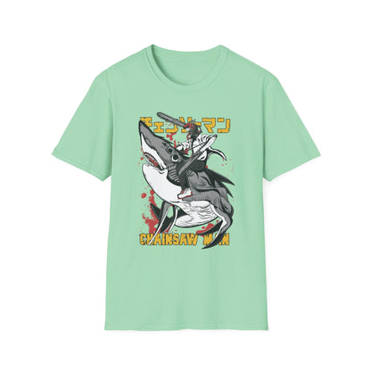 Unisex Softstyle T-Shirt with Unique Design, Cool Graphic Tee, Casual Wear, Gift for Anime Fans, Daily Comfort