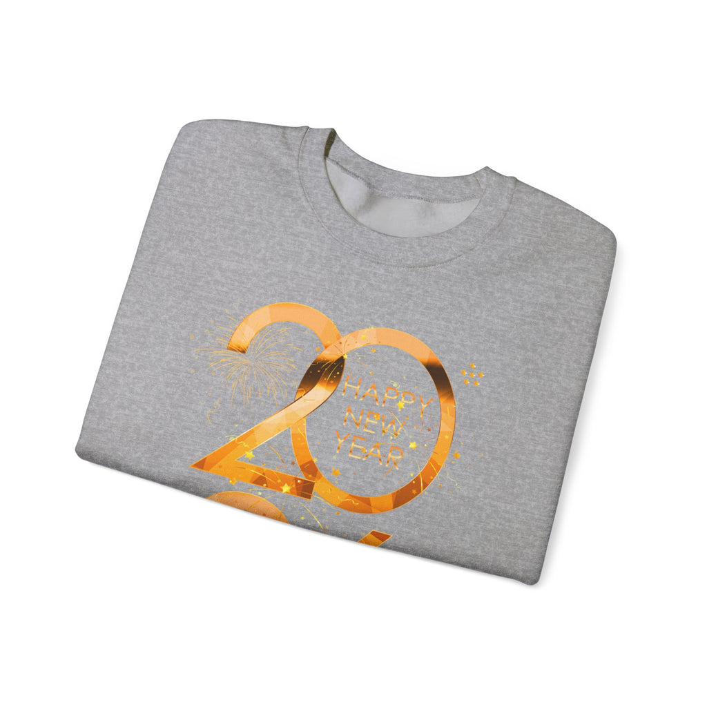 2026 Happy New Year Sweatshirt — Gold Foil Celebration Crewneck