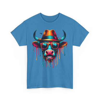Cool Cow Graphic Unisex Heavy Cotton Tee - Fun Party T-Shirt