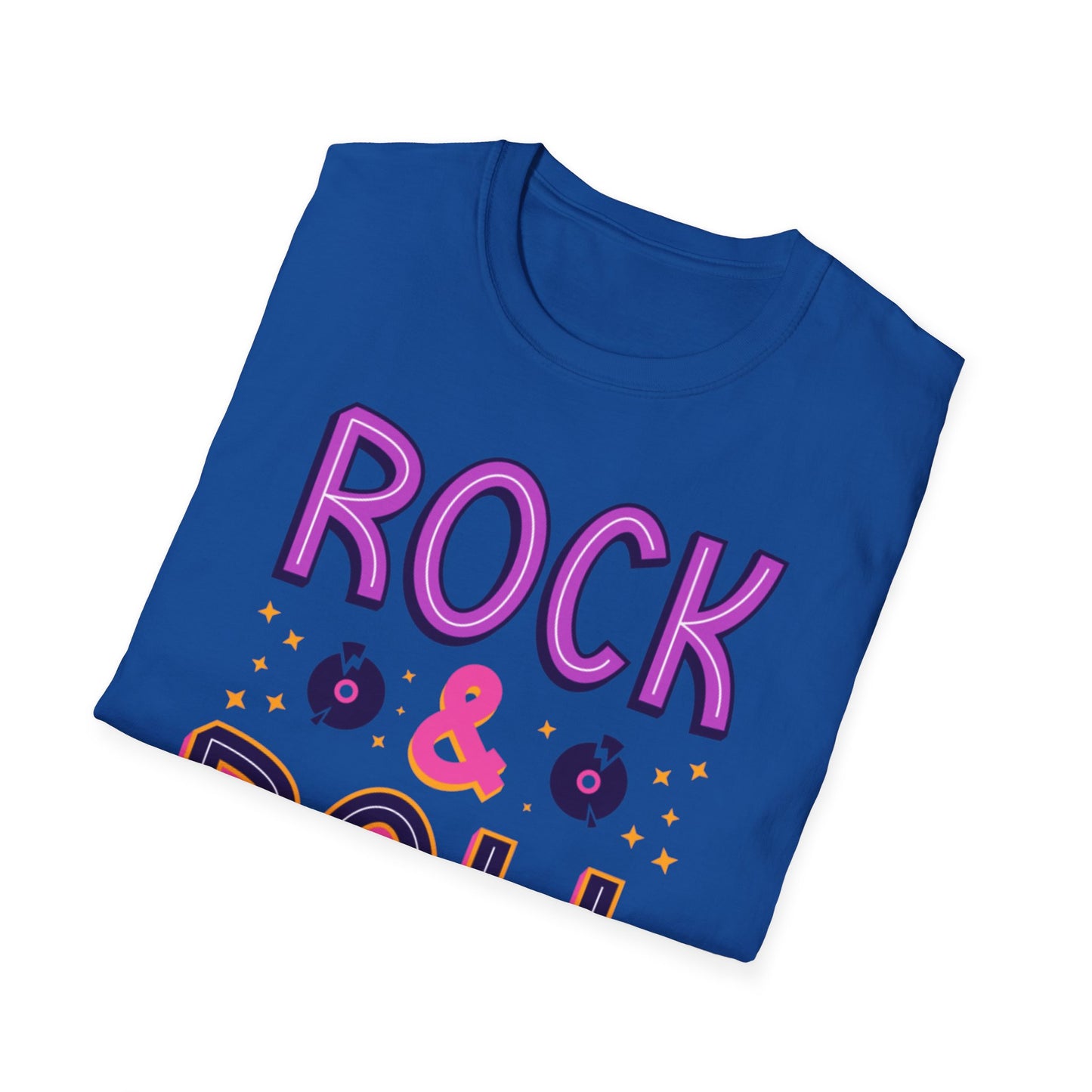 Rock & Roll Unisex Softstyle T-Shirt - Music Lovers Gift, Concert Apparel, Casual Wear, Festival Fashion, Fun Graphic Tee