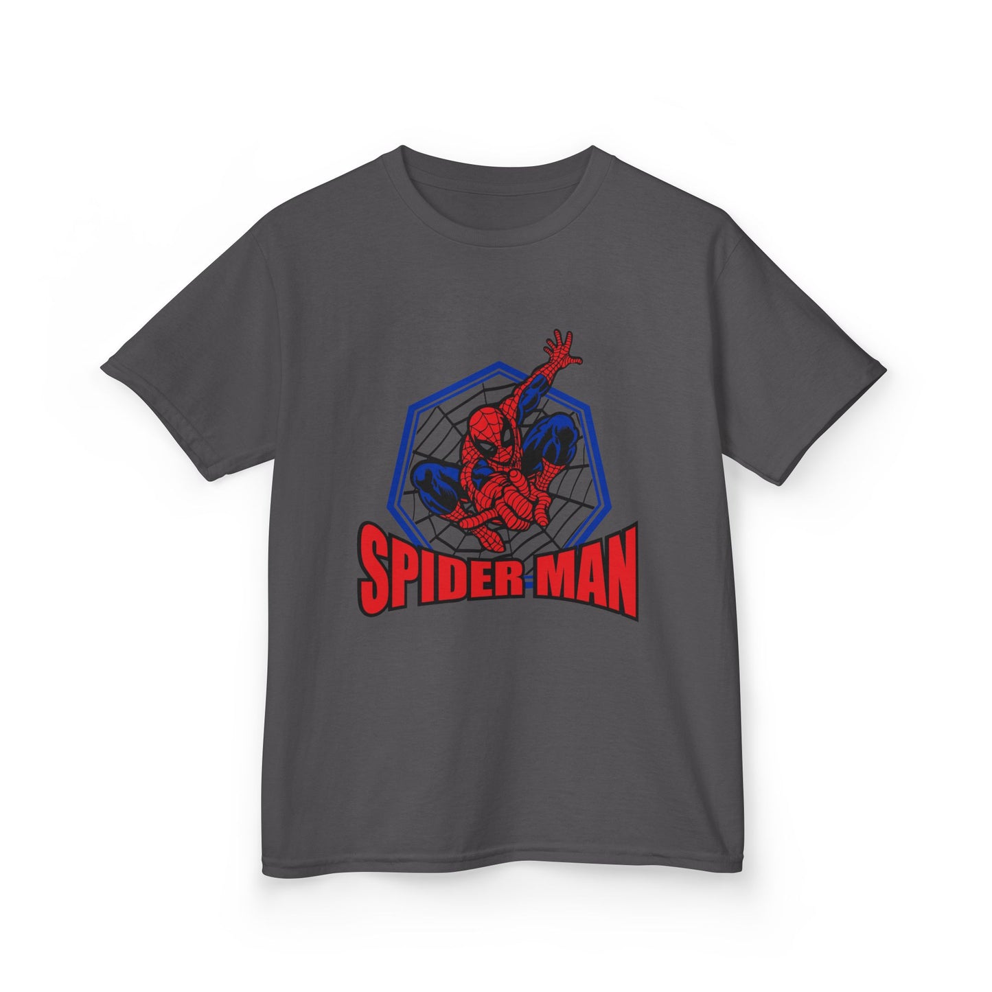 Kids Spider-Man Heavy Cotton Tee, Superhero Shirt, Marvel Tee for Boys, Birthday Gift, Comic-themed Apparel, Playwear