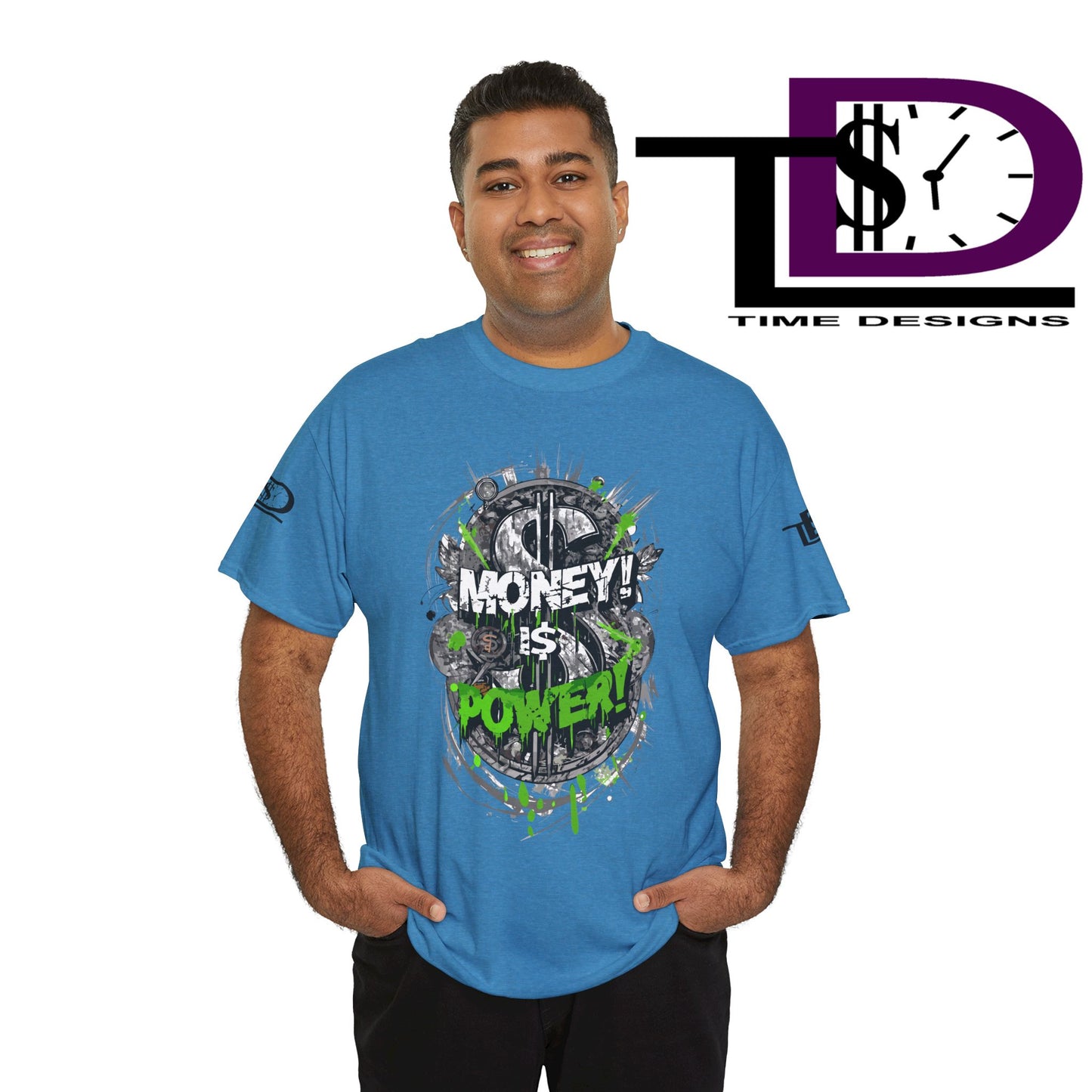 Money Power Unisex Heavy Cotton Tee | Statement Shirt, Motivational Apparel, Gift for Him, Streetwear, Casual T-Shirt