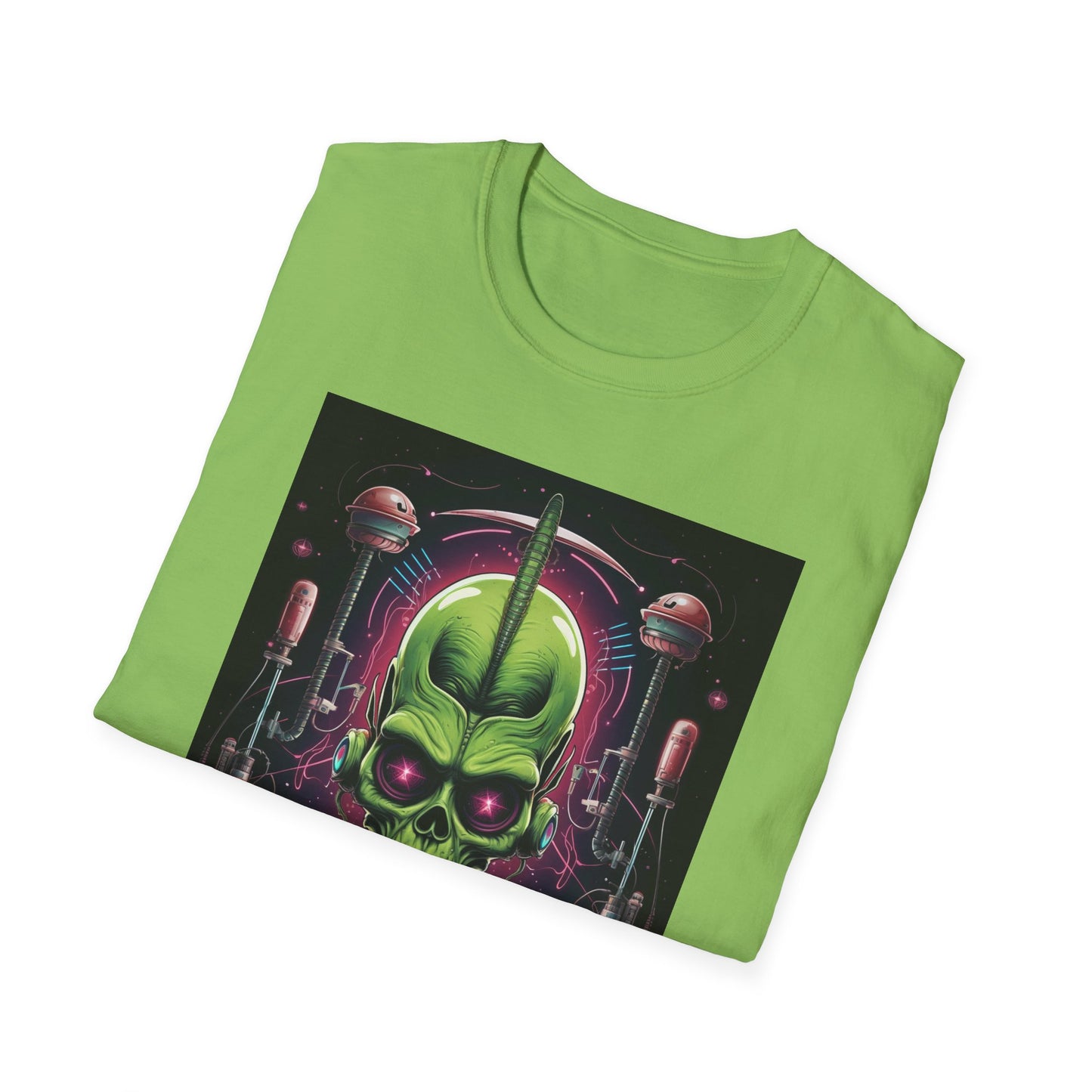 Alien Invader Graphic Unisex Softstyle T-Shirt