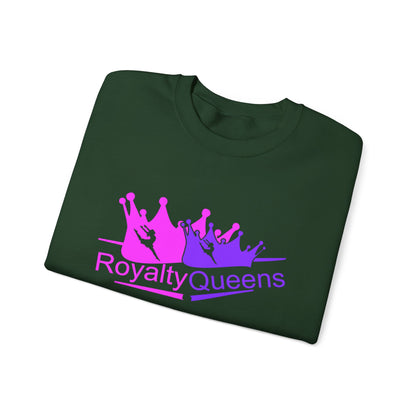 Royalty Queens Crewneck Sweatshirt — Pink & Purple Crown Graphic