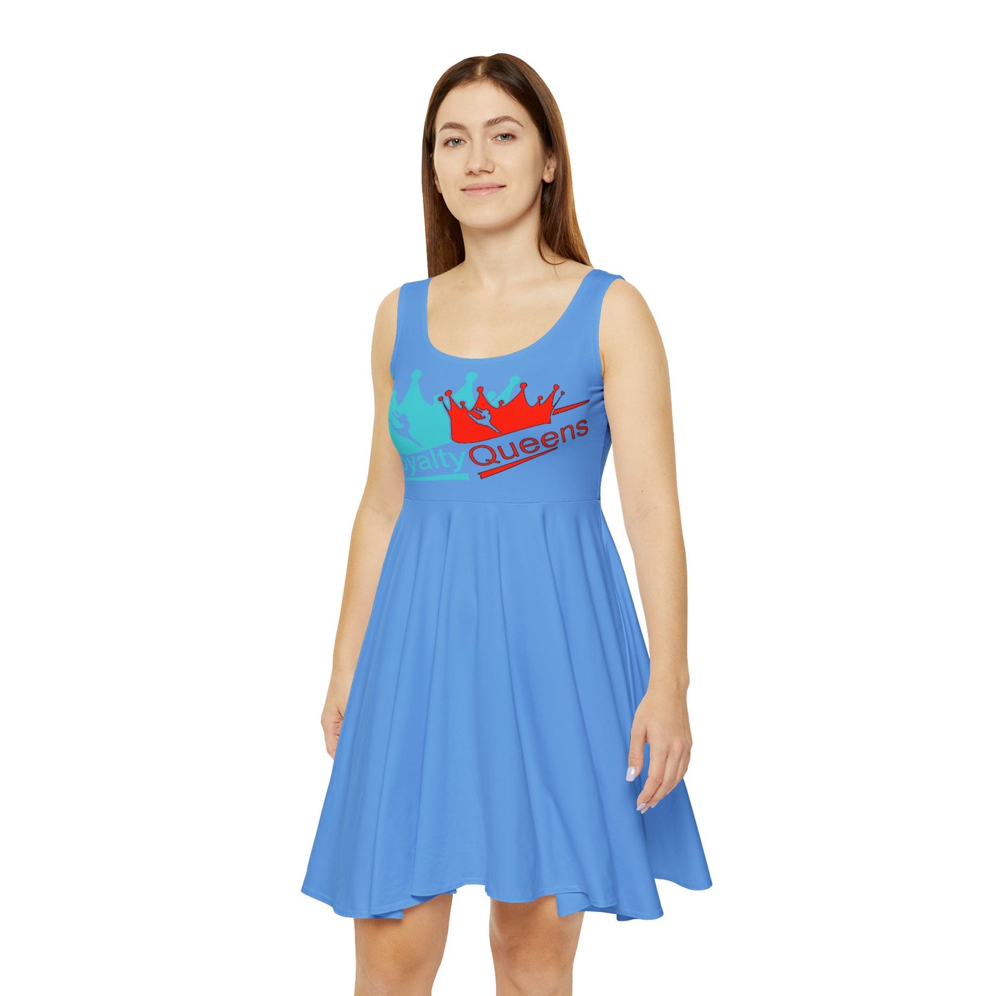 Royalty Queens Women's Skater Dress | Casual Party Dress, Summer Fashion, Crown Graphic Dress, Gift for Queens, Birthday Outfit