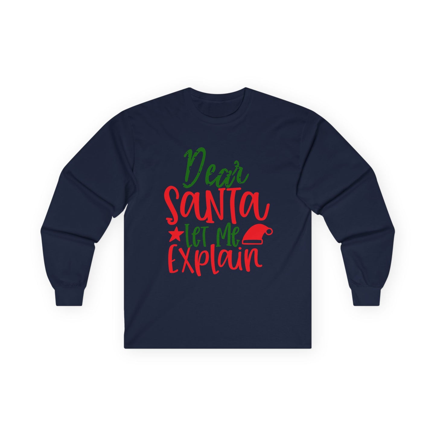 Unisex Holiday Long Sleeve Tee - Perfect for Christmas, Family Gatherings, Fun Gift, Cozy Winter Wear, Dear Santa Design
