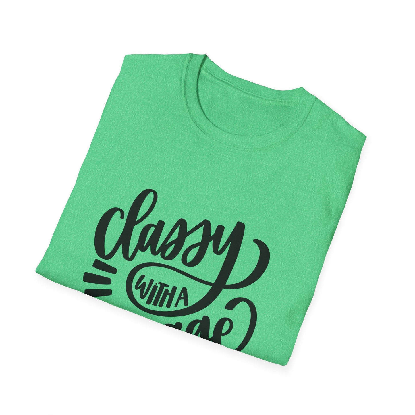 Classy with a Savage Side Unisex Softstyle T-Shirt - Trendy Graphic Tee for Casual Wear