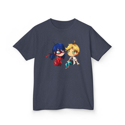 Kids Cute Chibi Characters Tee, Lightweight T-Shirt for Playtime, Gifts for Boys & Girls, Cartoon Lover Apparel, Birthday Outfit