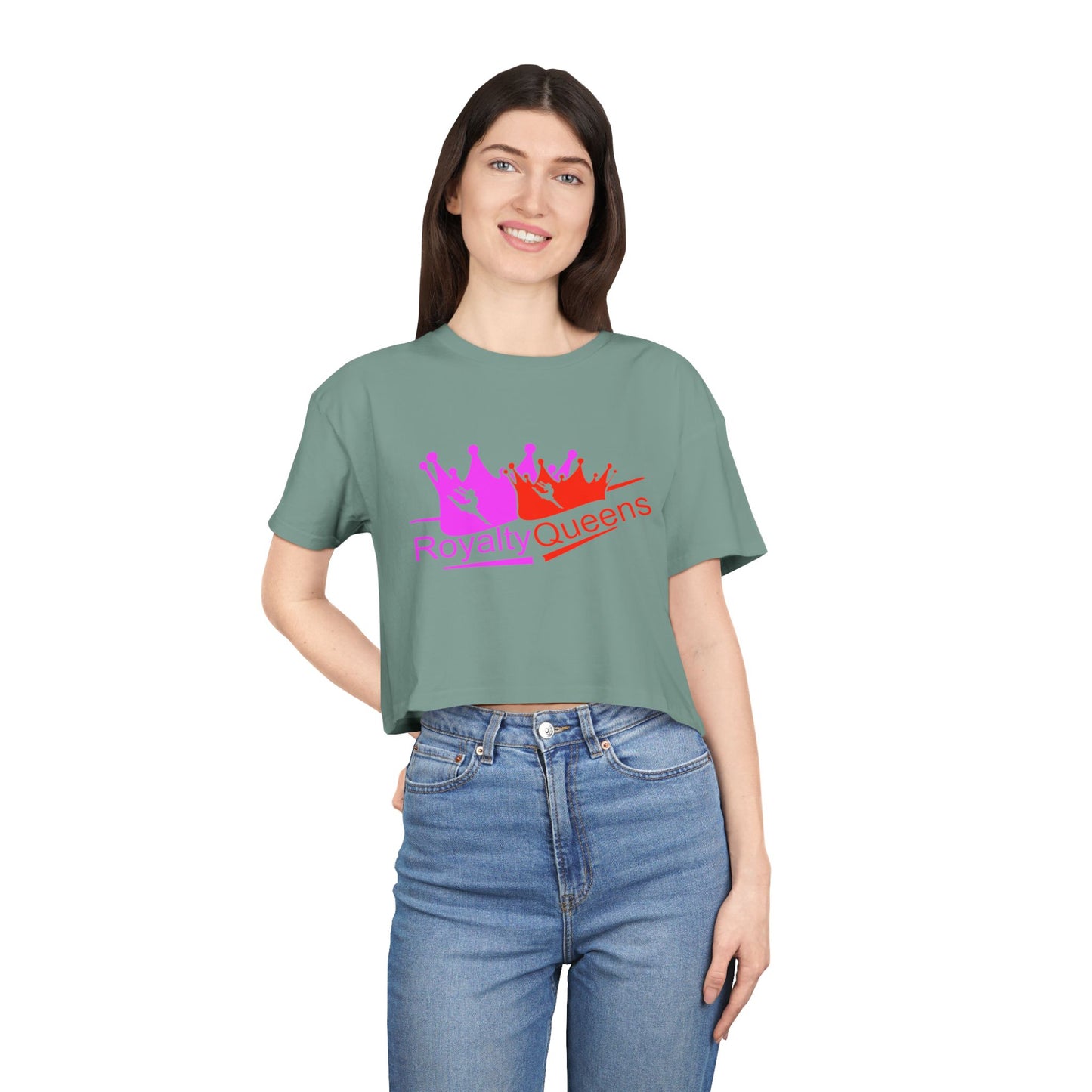 Royalty Queens Women's Crop Tee for Confident Style, Perfect for Festivals, Parties, Birthdays, Gifts & Casual Wear