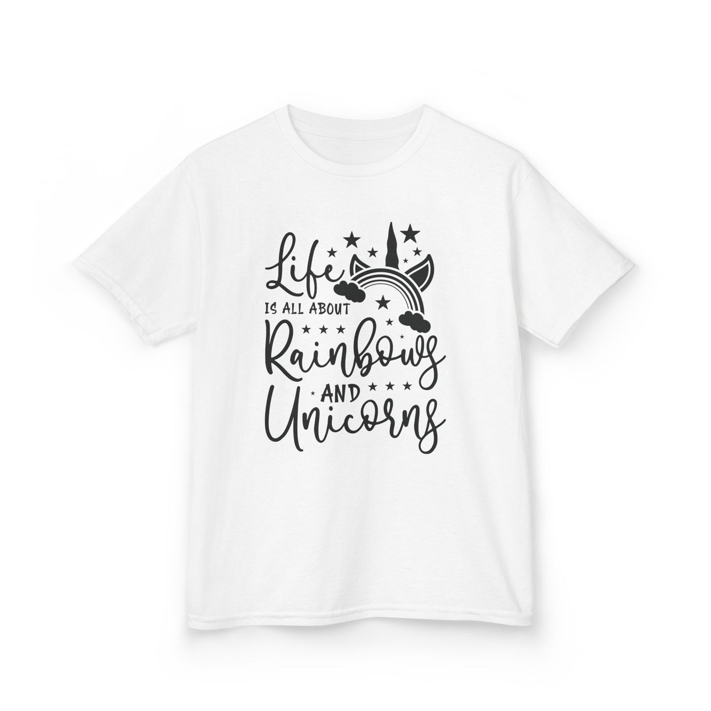 Kids Rainbow Unicorn Tee - Life is All About Fun