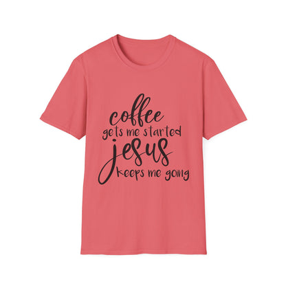 Coffee & Jesus Unisex Softstyle T-Shirt - Inspirational Christian Tee