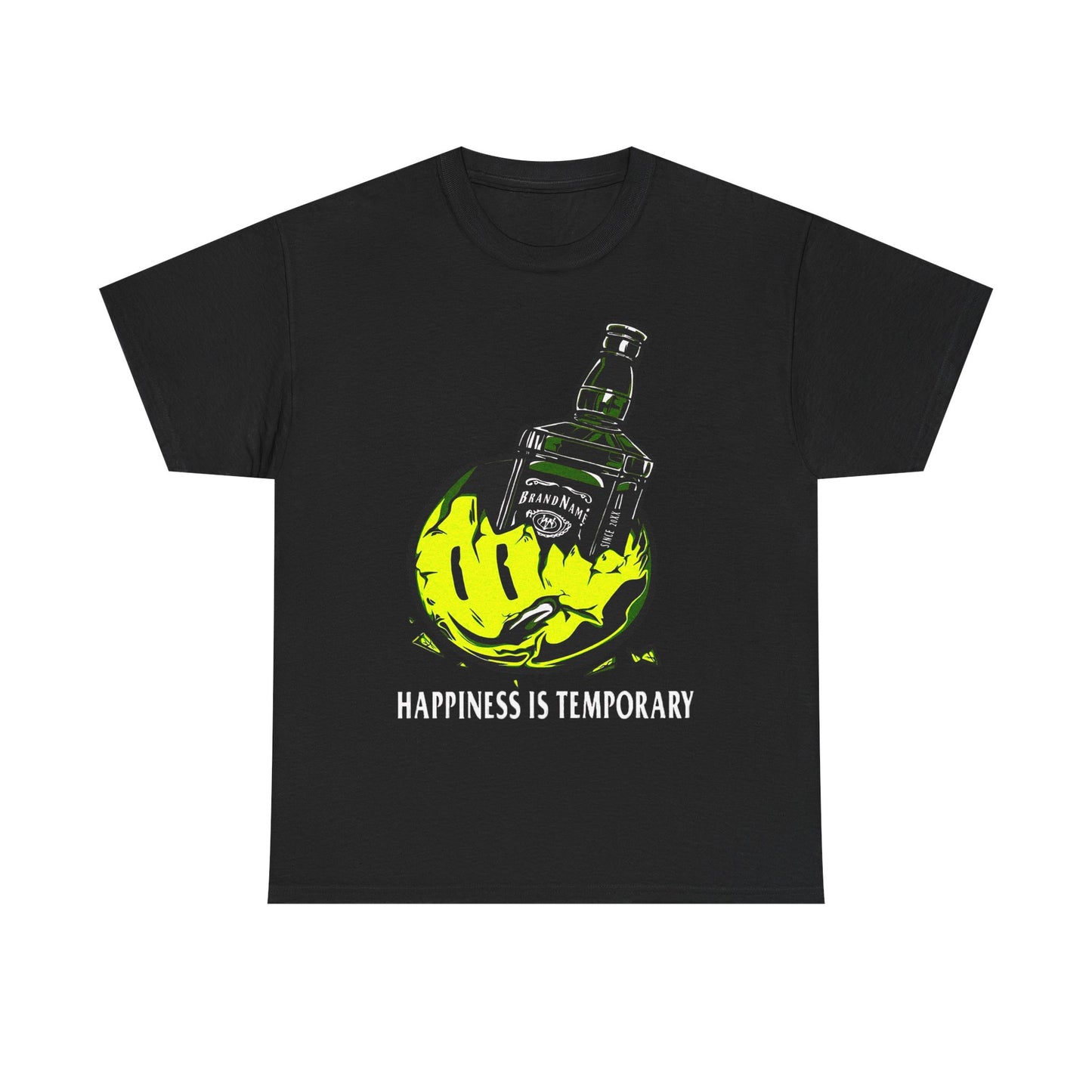 Unisex Heavy Cotton Tee - Eco-Friendly Bold Design with Bottle & Hand Graphic